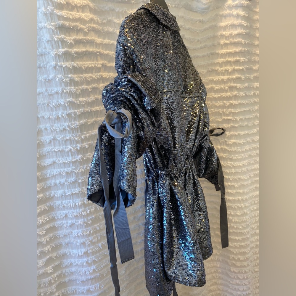 Cinq a Sept Sequin Mathi Gunmetal Blazer - Picture 17 of 17